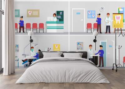 Dental clinic interior set Wall mural