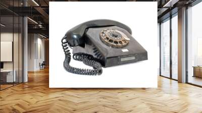 Old telephone isolated Wall mural