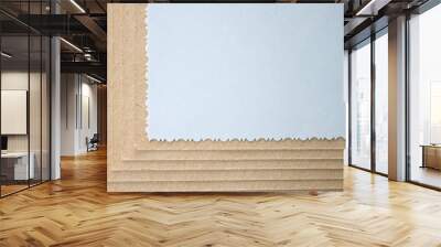 Sheet of paper and rough, textured cardboard Wall mural