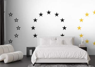 Star in circle vector icon. European union flag symbol. EPS 10 Wall mural