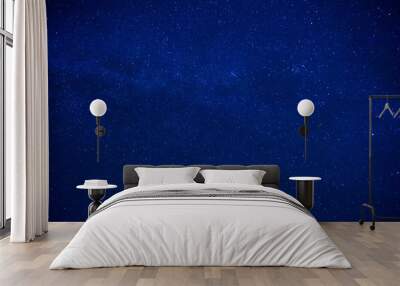 Blue dark night sky with many stars Wall mural