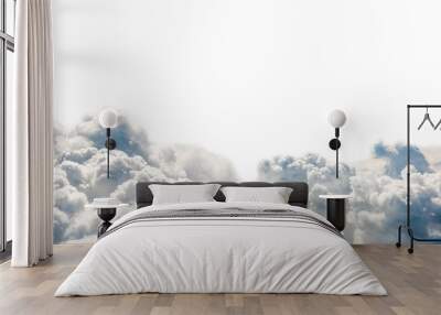 Clouds background, clouds isolated on sky, cloud in PNG isolated on transparent background Wall mural