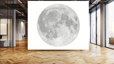 Full moon in PNG isolated on transparent background, moon isolated in PNG Wall mural