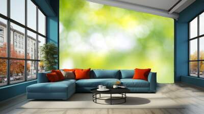 Green blur abstract nature background Wall mural