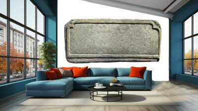 Old stone, stone plate with empty copyspace in PNG isolated on transparent background Wall mural