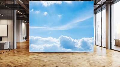 white clouds and blue sky Wall mural