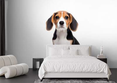 beagle puppy sitting and looking Wall mural