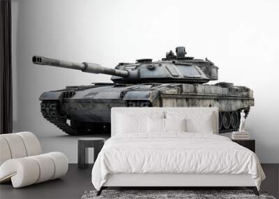  Tank on White Background Wall mural