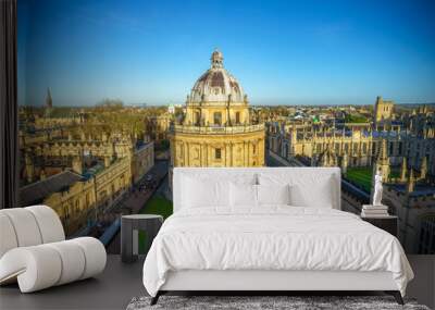 Aerial view of the Oxford University City with Science Library  Wall mural