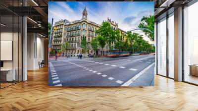 Avinguda Diagonal street in Barcelona  Wall mural