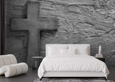 stone cross Wall mural