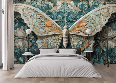 porcelain butterfly - exclusive painting ver 2 Wall mural