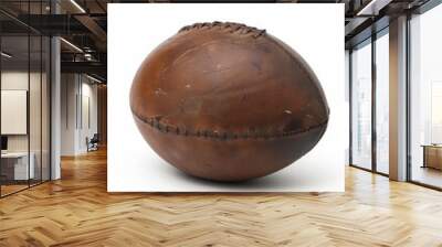 a football american ball, side view, white background.generative ai Wall mural