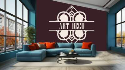 Art deco label Wall mural