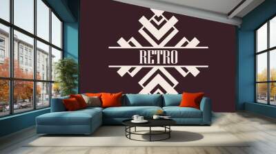 Art deco label Wall mural