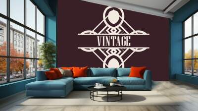 Art deco label Wall mural