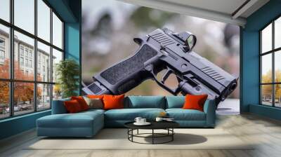 red dot pistol Wall mural