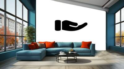 open hand icon line art design Wall mural