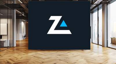 initial letter Z A logo flat Wall mural