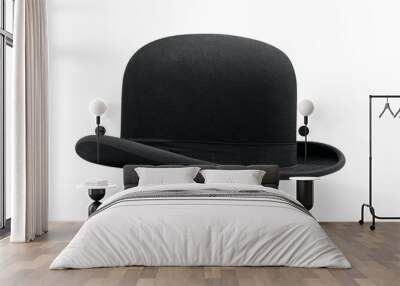 a bowler hat isolated on a white background Wall mural