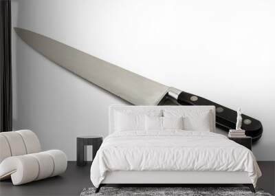 close up of a used knife on white background Wall mural