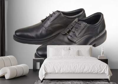 Pair of black male classic shoes Wall mural