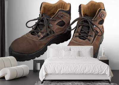 safety shoes on white background Wall mural