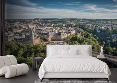 View of Luxembourg city Wall mural