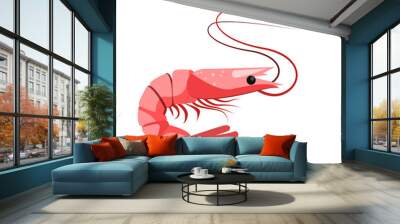 Small shrimp illustration Wall mural