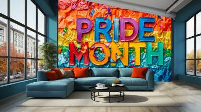 LGBTQ background. happy pride month Wall mural