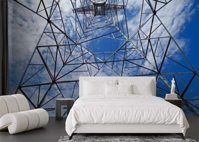 High voltage electric tower line Wall mural