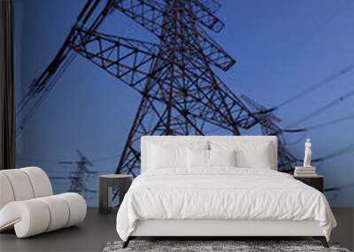 High voltage electric tower line Wall mural