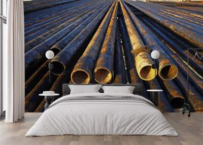 Oil drill pipe Wall mural