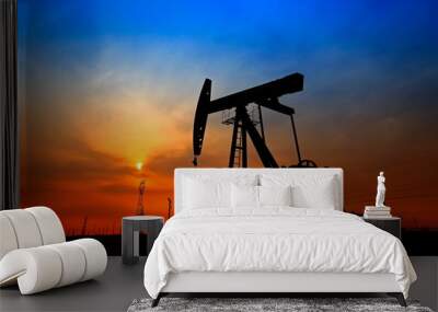 The oil pump, industrial equipment Wall mural