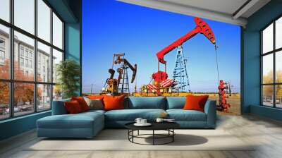 The oil pump, industrial equipment Wall mural