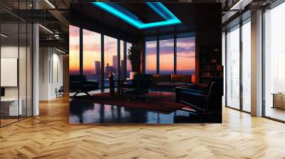 modern futuristic interior design  Wall mural