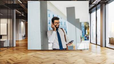 businessman talking on the phone Wall mural