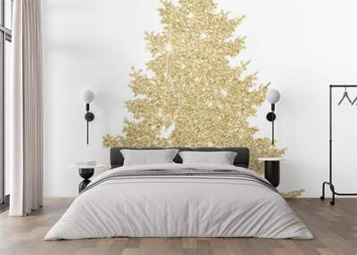 gold tree ,christmas tree png Wall mural