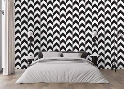 monochrome chevron pattern background,herringbone pattern background Wall mural