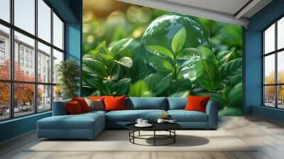 Futuristic Design Meets Nature: A Harmonious Blend of Modern Innovation and Natural Beauty Wall mural