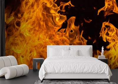 Blaze fire flame background and textured Wall mural