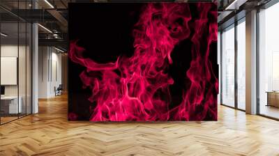 Blaze pink fire flame background and textured Wall mural