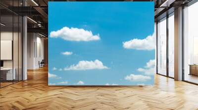 Bright sky and white cloud panorama Wall mural