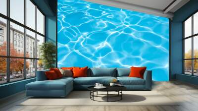 Bright water surface in swimming pool Wall mural