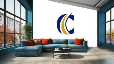 letter C logo design Wall mural