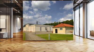 Buildings in Grimeton radio station for the longwave transatlantic wireless telegraphy, built 1925 in Sweden. Unesco world heritage. One of the worlds first trans atlantic radiostations. Wall mural