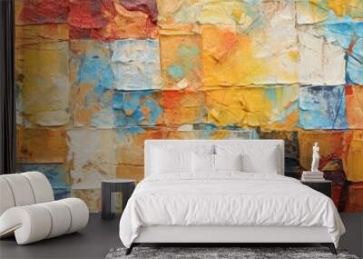 abstract rough gold art painting texture Wall mural