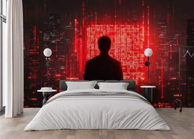 Cyberpunk Cityscape Wall mural