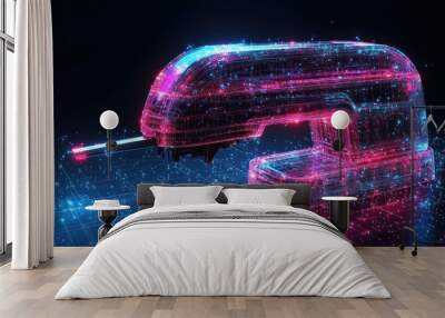 Futuristic 3D Scanner Wall mural