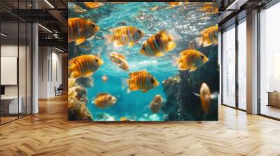 Vibrant Underwater Life Wall mural